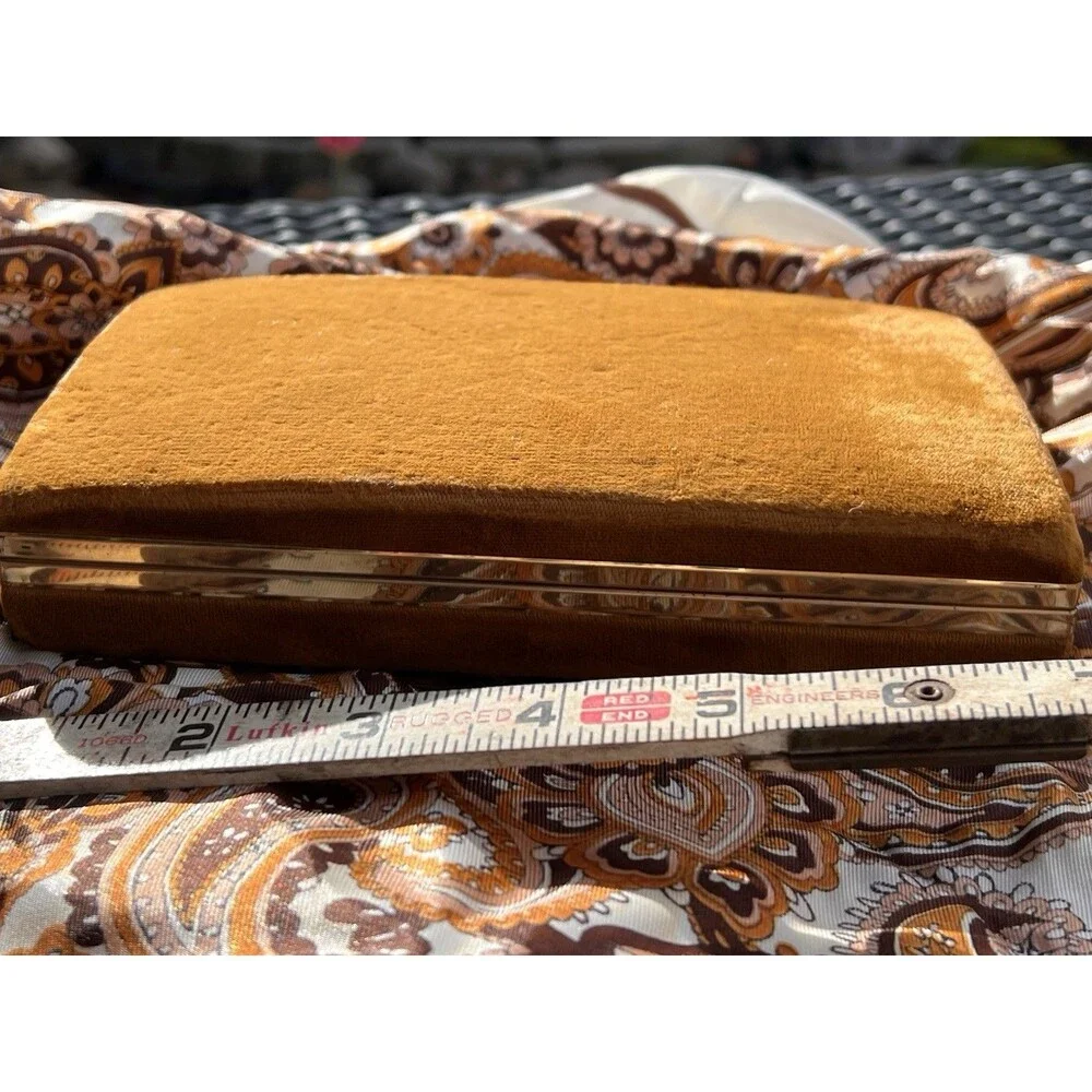 Gold and Beige Velvet Jewelry Organizer Box